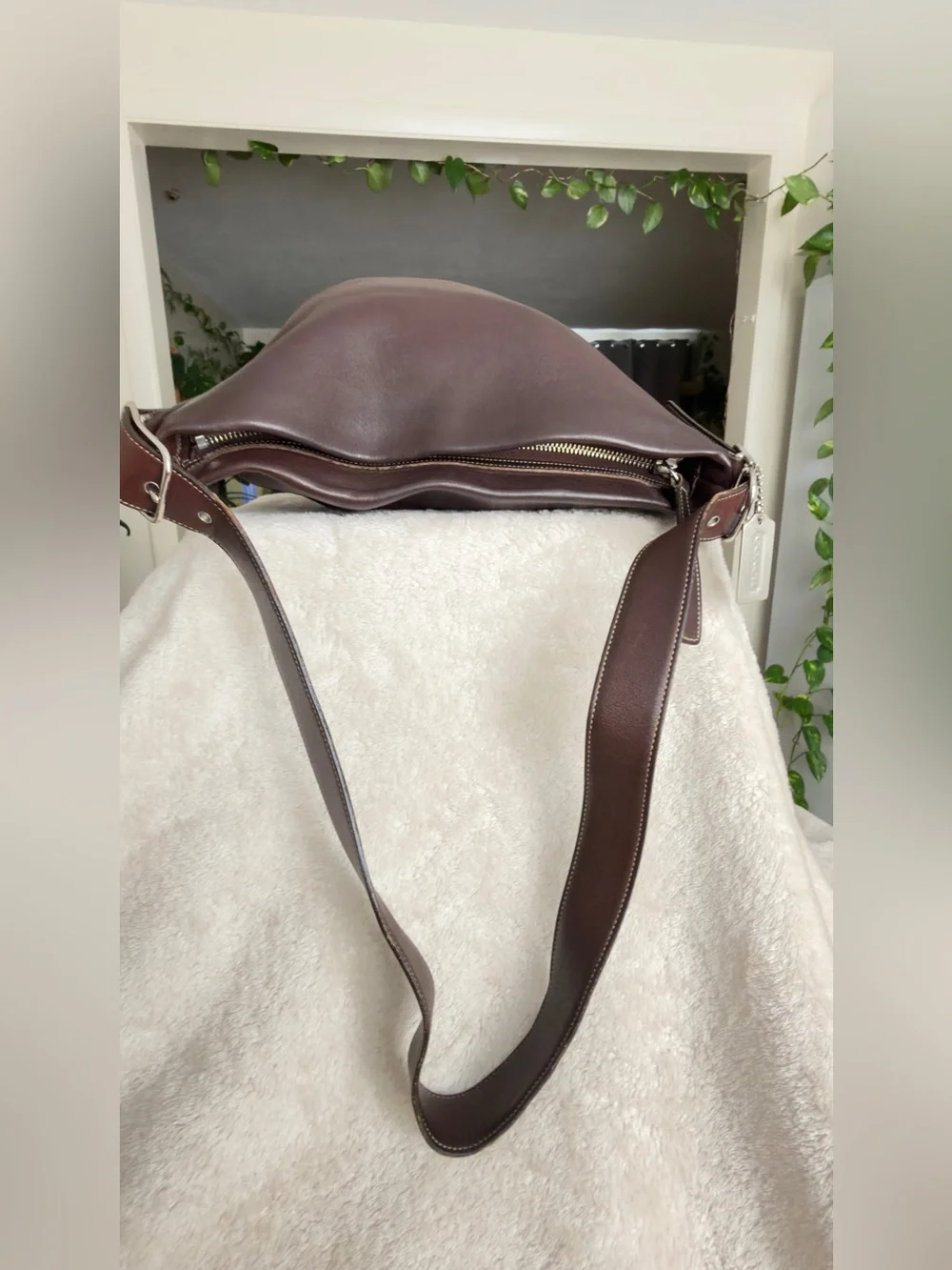 Vintage Coach Mahogany Leather Legacy Soho Bucket Hobo Bag 9186 Y2K